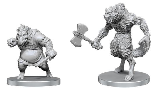 Pathfinder Unpainted Minis: Werewolf & Wereboar (97583)
