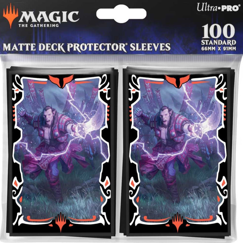 Ultra-Pro Deck Protector Sleeves Pro-Matte 100ct MTG Dragonstorm  (66mm x 91mm)