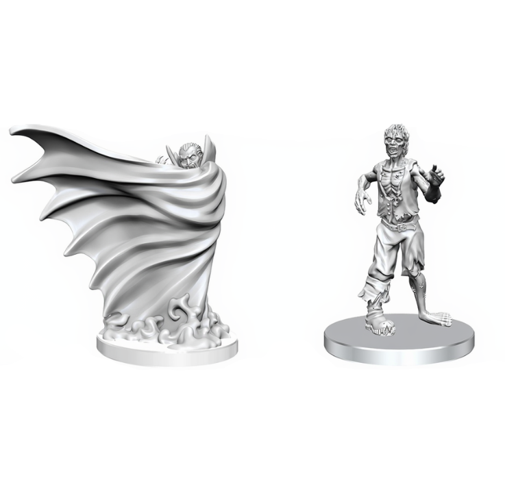 D&D Unpainted Minis - Classic Vampire & Classic Zombie (90813)