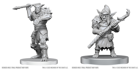 D&D Unpainted Minis - Bugbear Stalker & Goblin Hexer (90808)
