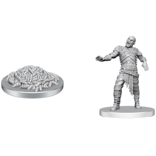 D&D Unpainted Minis: Swarm of Rot Grubs & Rot Grub Victim (90855)