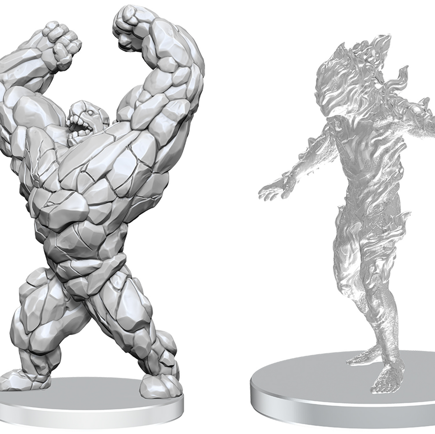 Pathfinder Unpainted Minis: Living Landslide & Living Wildfire (90833)