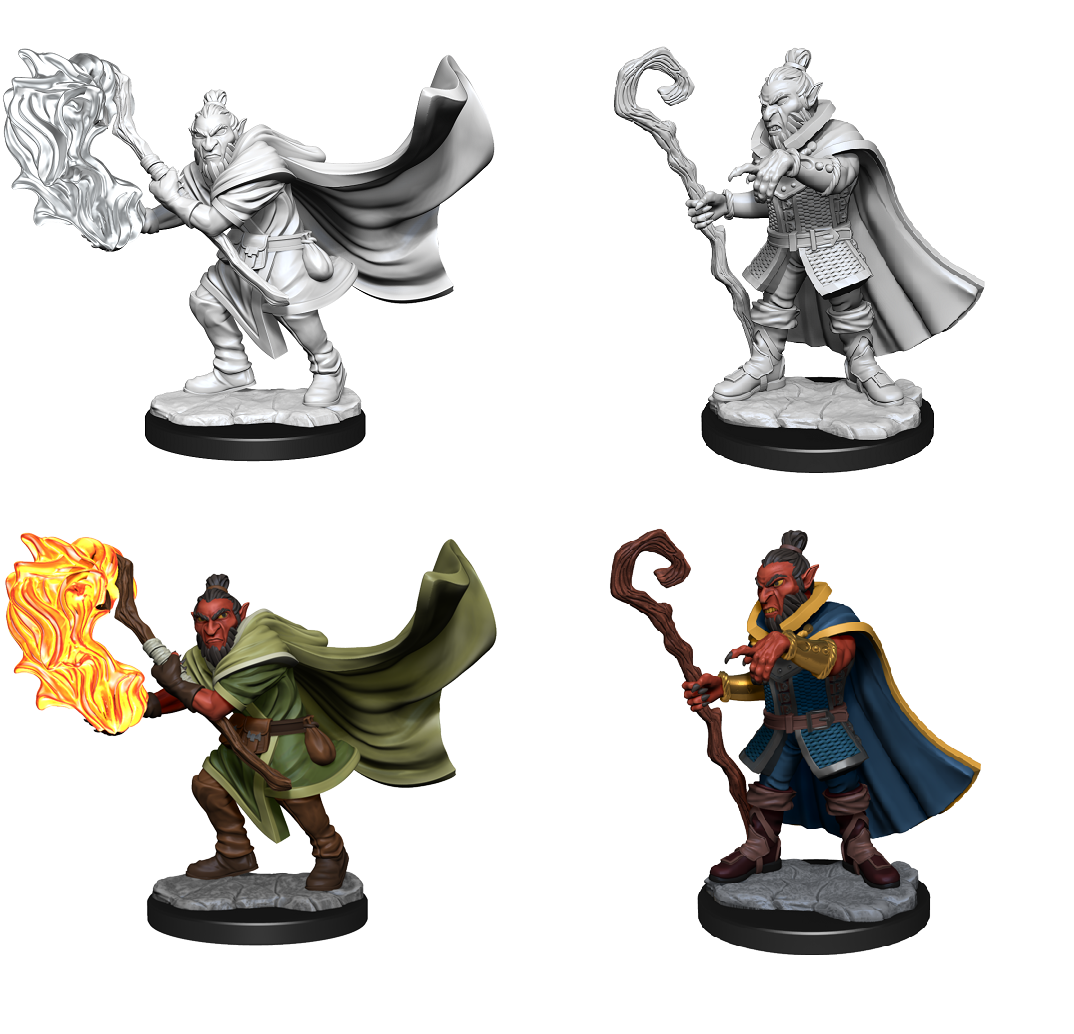 Critical Role Unpainted Minis: Hobgoblin Wizard & Druid