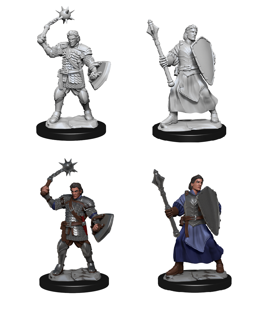 Critical Role Unpainted Minis: Human Clovis & Concord Cleric
