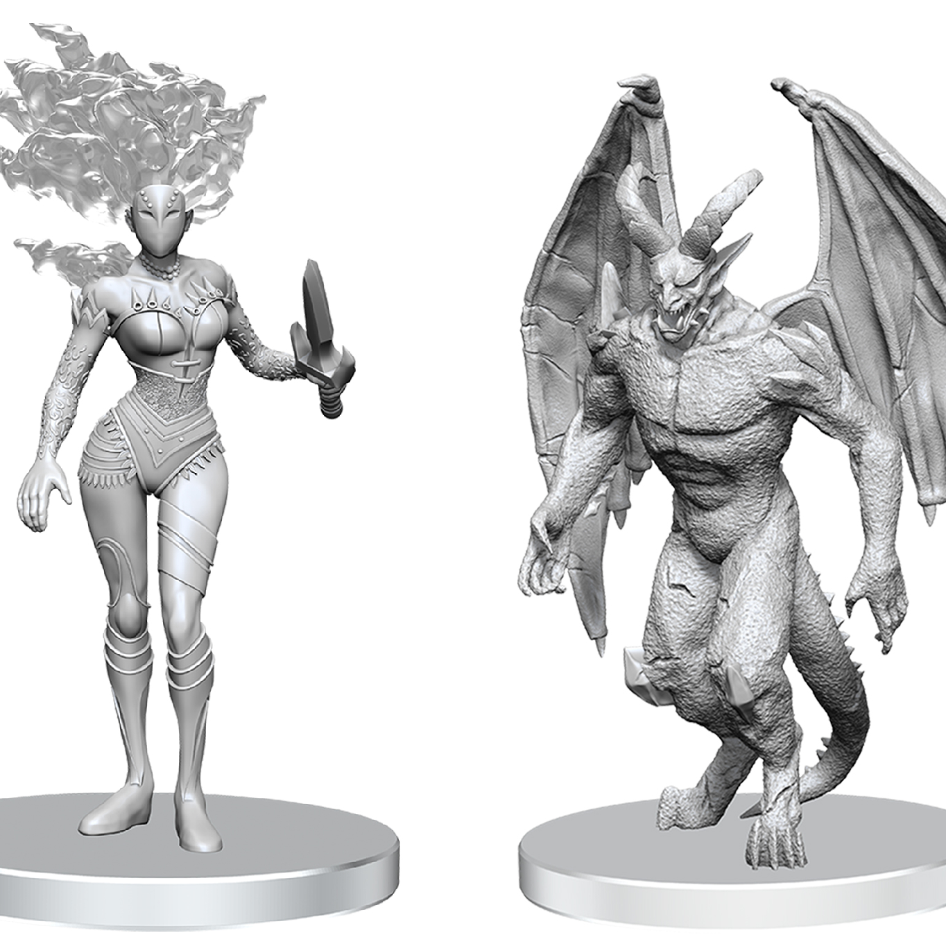 Pathfinder Unpainted Minis: Gargoyle & Shae (90839)