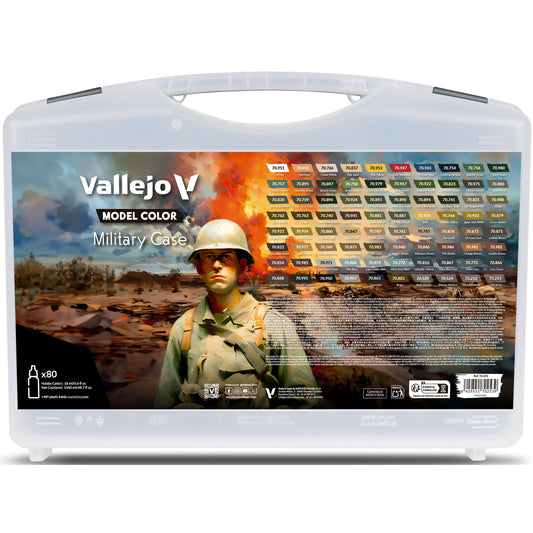 Vallejo Model Color - Military Case 80 Paints - Val70253