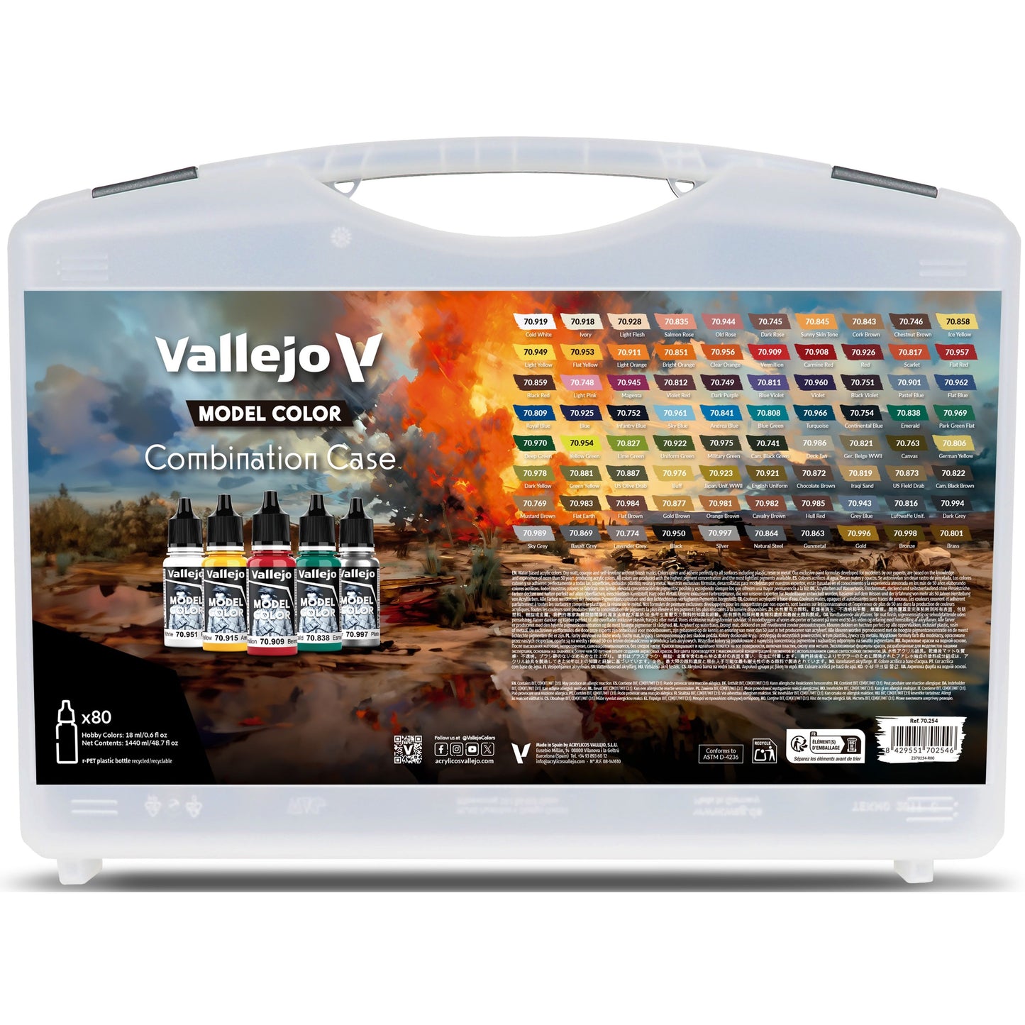 Vallejo Model Color - Combination Case 80 Paints - Val70254
