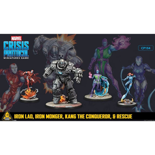 Marvel Crisis Protocol - Iron Lad, Iron Monger, Kang the Conqueror and Rescue (CP154)
