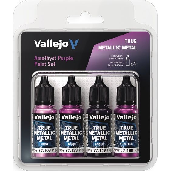 Vallejo True Metallics - Amethyst Purple Paint Set - Val77255