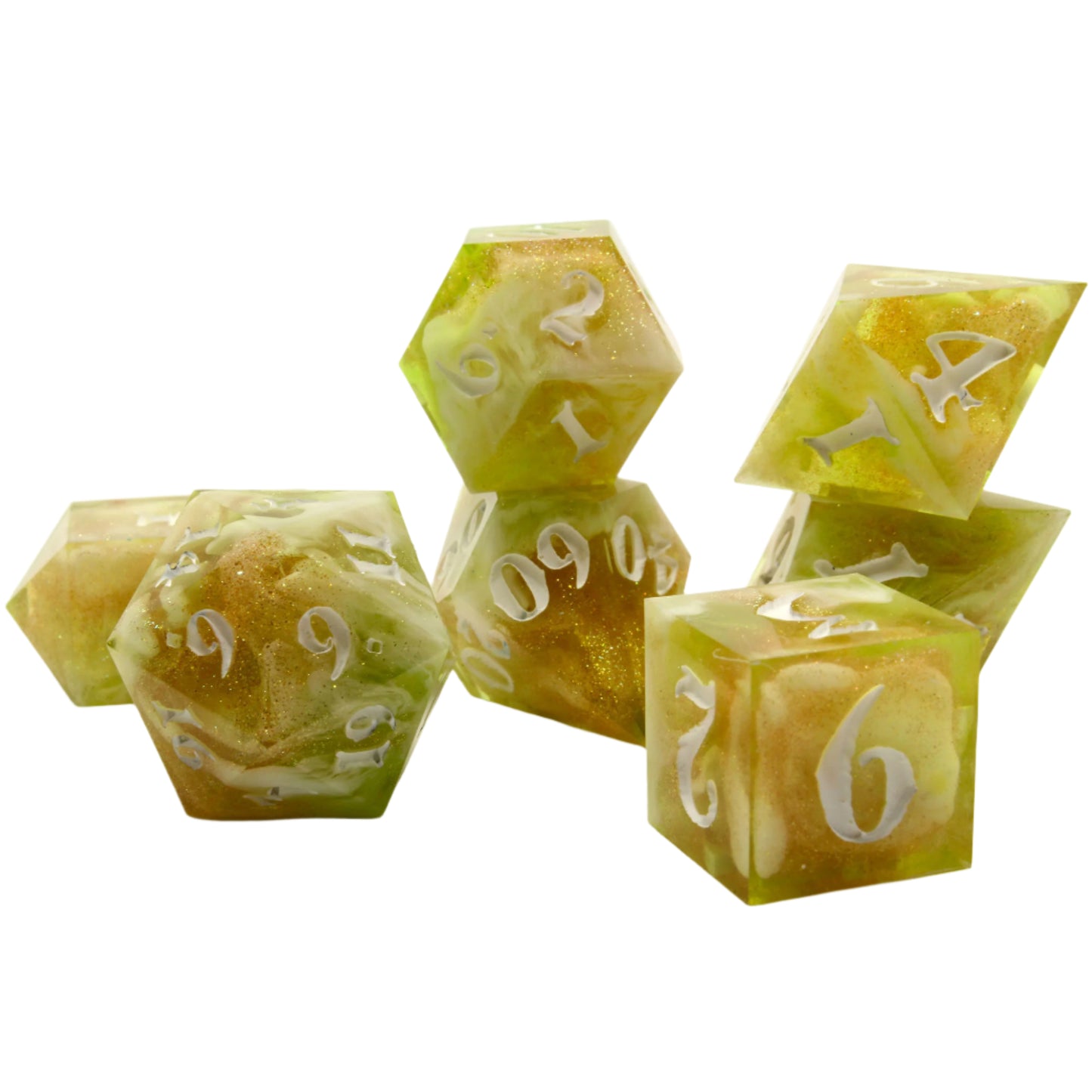 Sweet Dice - Polyhedral Resin Yellow Dream